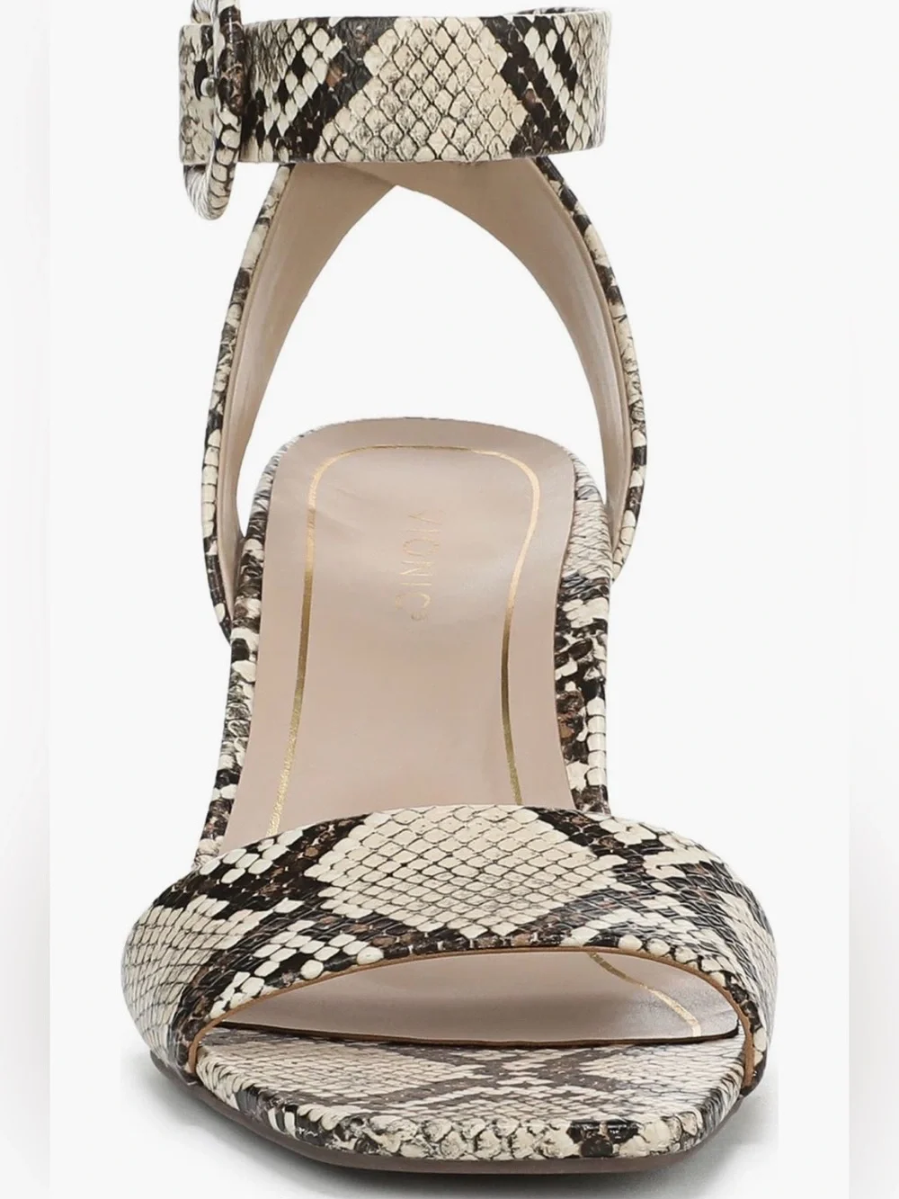 NEW in box - Vionic Snake-Print Block Heel Sandal with arch support